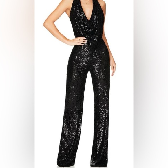 🆕 NTW Express Black Sequin Jumpsuit XS - Picture 4 of 7